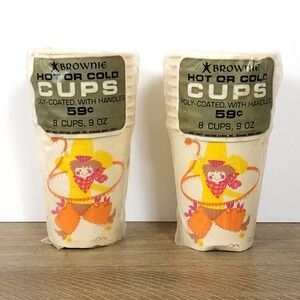 Vintage 1960s‎ Paper Party Cups Cowboy, NOS In Original Package